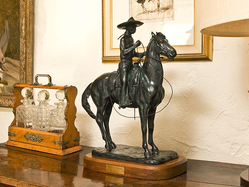 Mexican Vaquero - bronze horse sculptures by Pat Roberts