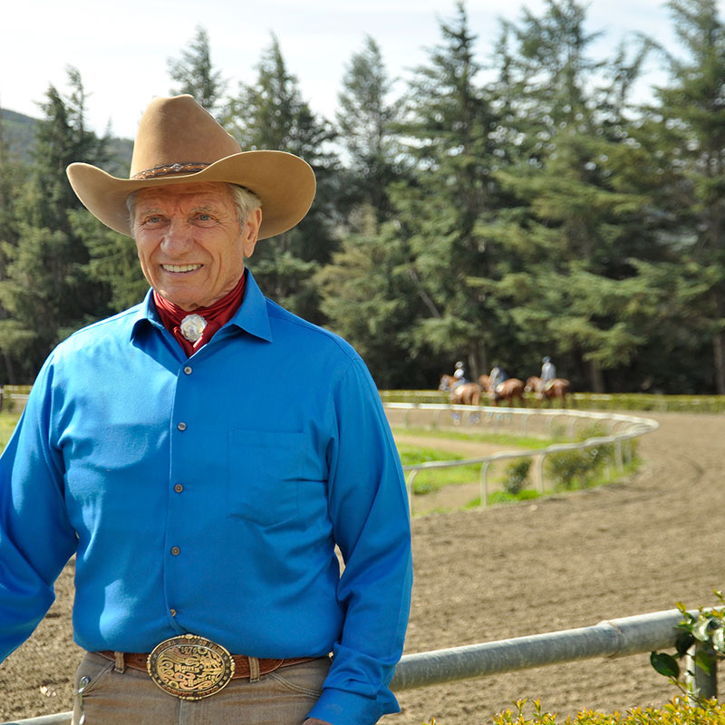 Monty Roberts Racehorse Training - Flag Is Up Farms 