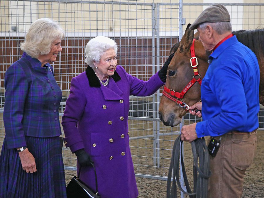 Queen Elizabeth and Queen Consort Camilla with Monty Roberts - PHOTO CHRIS JACKSON-WPA POOL/GETTY