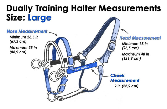 DUALLY TRAINING HALTER BLUE LARGE