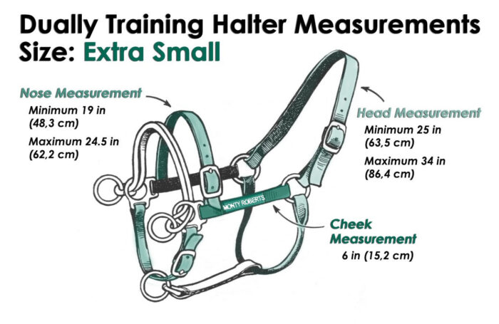 DUALLY TRAINING HALTER GREEN EXTRA SMALL