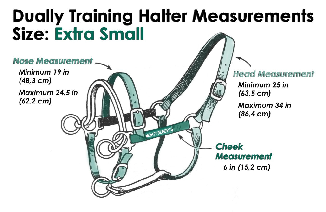 DUALLY TRAINING HALTER GREEN EXTRA SMALL