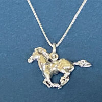 I'M SHY BOY, WILD AT HEART STERLING CHARM, NECKLACE & PRINT