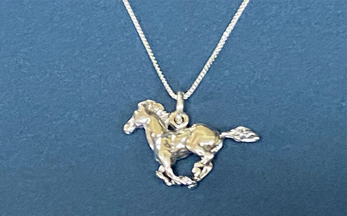 I'M SHY BOY, WILD AT HEART STERLING CHARM, NECKLACE & PRINT
