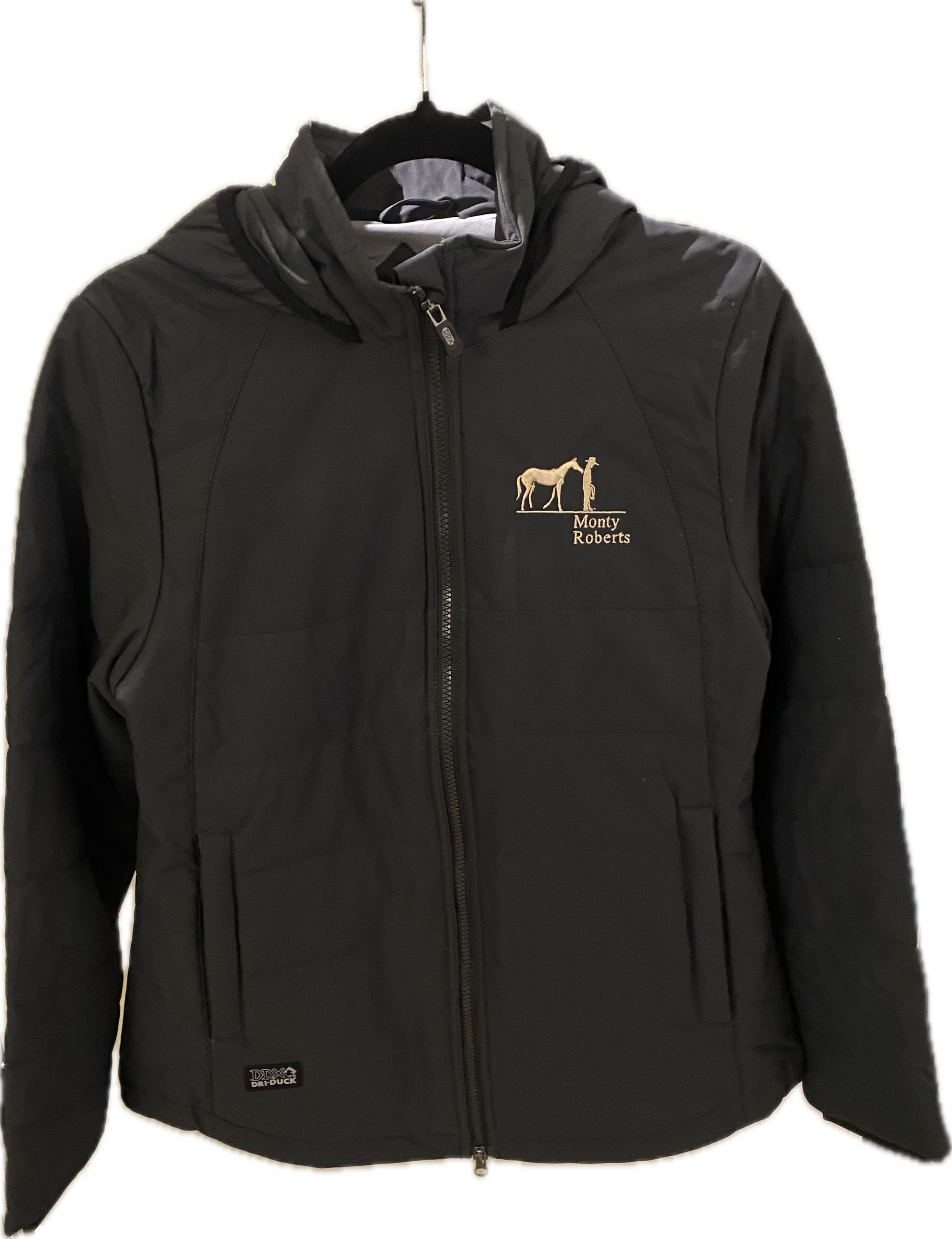LIMITED EDITION HOODED JACKET WITH MONTY ROBERTS LOGO (CHARCOAL)